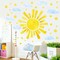 Large Sun & Cloud Wall Decals – 12 Sheets Watercolor Stickers for Girls’ Bedroom & Kids’ Room